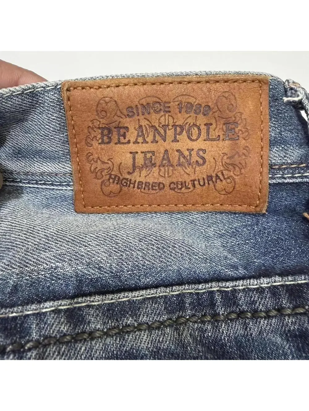 Beanpole blue denim jeans with embroidered logo - Picture 5 of 7